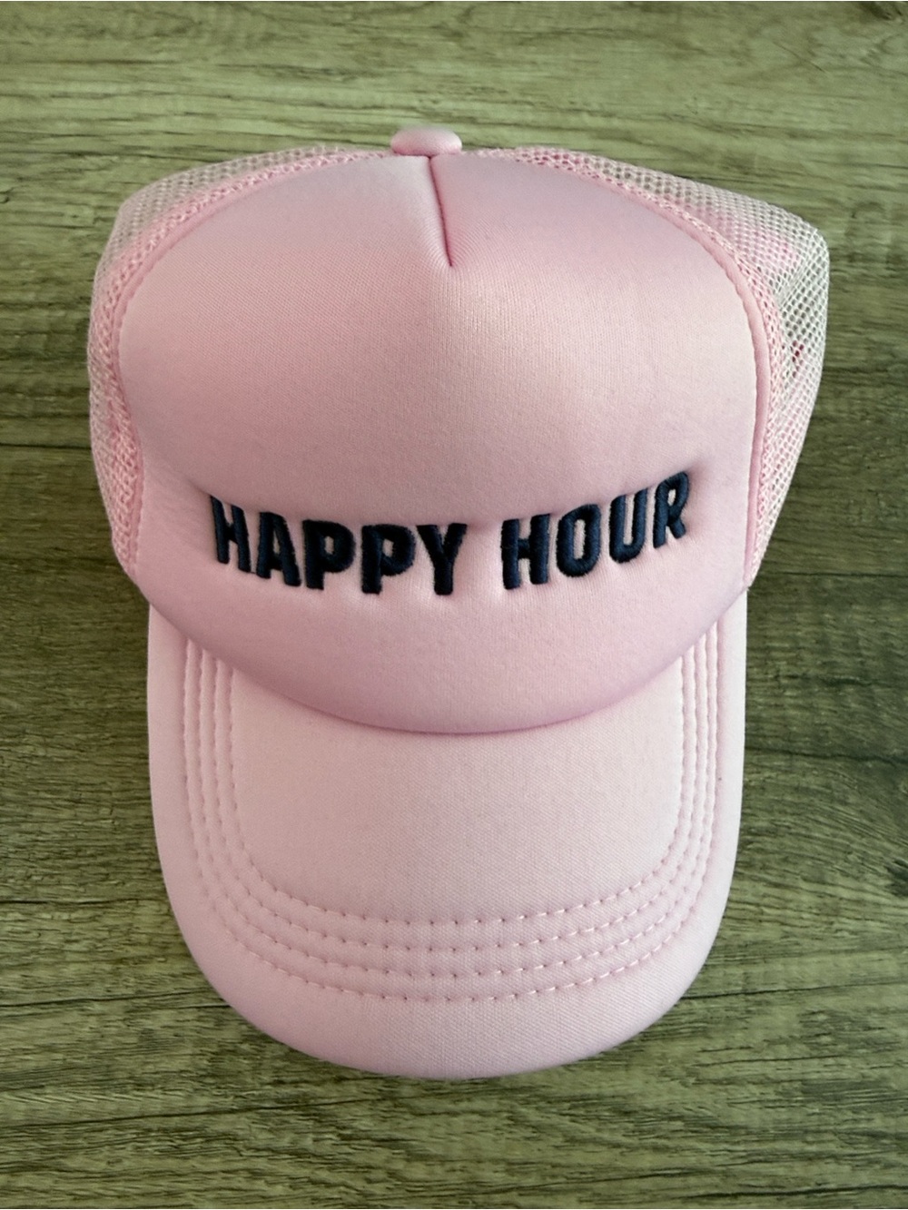 Happy Hour Pink Trucker Hat